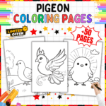 Pigeon Coloring Pages, Bird Activity, Bird Coloring Pages, Printable Coloring Pages, Nature Coloring Book, Bird Enthusiasts, Art Therapy Coloring, coloring pages, pigeon art, bird lovers, printable coloring sheets, mindfulness activity, birdwatching, art therapy, pigeon printables, nature coloring, stress relief coloring