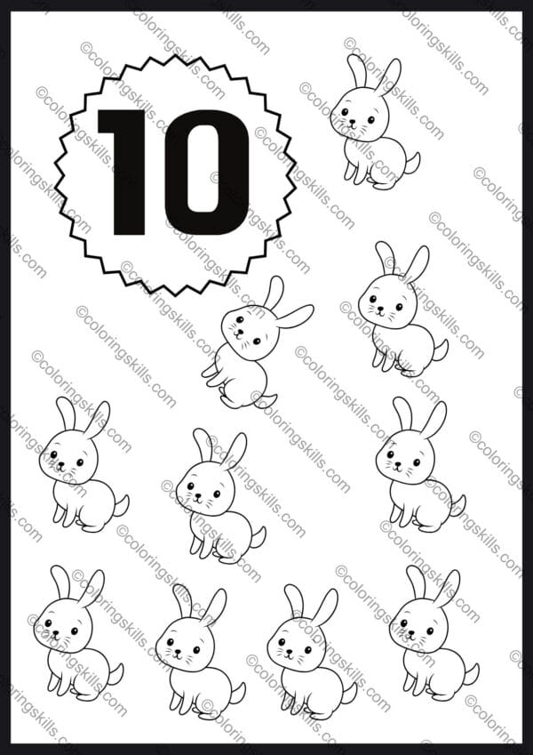 Count and Color: Numbers 1-10 Activity Book - Engaging 14-Page Printable PDF for Early Learners