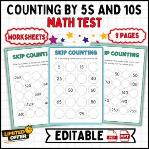 Counting by 5s and 10s Worksheets, Skip Counting Practice, Math Worksheets, Preschool Worksheets, Kindergarten Worksheets, Fun Math Activities, Math Games, Learning Resources, Counting by 5s and 10s, Skip Counting, Math, Preschool, Kindergarten, Worksheets, Fun, Games, Learning, Resources.