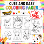 80 Easy Coloring Pages, coloring book for kids, PreK-3 coloring pages, printable coloring book, children’s coloring activities, classroom coloring sheets, relaxation for kids, creative learning, A4 printable coloring pages, coloring pages for kids, easy coloring for PreK-3, printable art activities, fun classroom activities, children’s coloring book