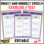 Direct and Indirect Speech, Speech Worksheets, Grammar Exercises, Editable Worksheets, Educational Worksheets PDF, Direct Speech Practice, Indirect Speech Practice, Grammar Practice, Classroom Worksheets, English Grammar Worksheets, Speech Transformation Exercises, Grammar Learning Tools, Sentence Conversion, Speech Types Worksheets, Homeschool Grammar Resources, Teaching Direct Speech, Reporting Verbs Practice, Interactive Grammar Resources, Sentence Structure Practice, Grammar Worksheets PDF.