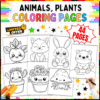 Animal coloring pages, plant coloring pages, educational coloring books, kids coloring fun, printable coloring pages, nature coloring for kids, coloring for children