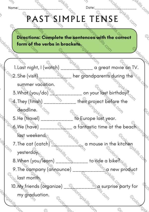 Past Continuous exercises, Past Simple worksheet, grammar worksheet, ESL grammar practice, English tense exercises, Past Continuous PDF, Past Simple PPT, Editable worksheet, English grammar exercises, Past Simple vs Past Continuous