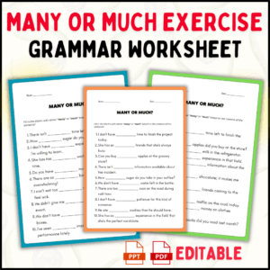 grammar worksheets, countable and uncountable nouns, many or much practice, English grammar exercises, PDF grammar worksheets, editable grammar PPT, grammar learning resources, English worksheets for students, teacher-approved grammar worksheets.