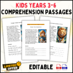 Reading Comprehension, Kids Learning, Years 3-6 Resources, Educational Tools, PDF Learning Pack, Editable Word Files, Vocabulary Building, Teacher Resources, Reading Skills, Literacy Development