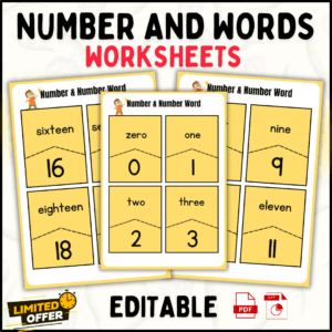 Simple Number and Words Matching 0 to 20, Number Matching Worksheets, Educational Matching Activities, Counting Worksheets for Kids, Early Math Activities, Word Recognition Activities for Kids, Preschool Math Worksheets, Kindergarten Number Worksheets, Printable Educational Resources, 0 to 20 Number Activities, Simple Counting Activities, Preschool Learning Printables, Number and Word Matching