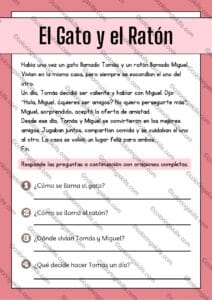 Spanish reading comprehension passages, Spanish reading for 1st grade, 2nd grade Spanish reading passages, 3rd grade Spanish reading exercises, 4th grade Spanish reading material, 5th grade Spanish reading practice, elementary Spanish comprehension, editable Spanish reading resource, Spanish comprehension, reading practice, elementary education, bilingual learning, teacher resources, editable PDF, PowerPoint Spanish resources, printable Spanish passages, interactive learning