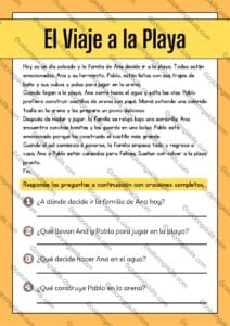 Spanish reading comprehension passages, Spanish reading for 1st grade, 2nd grade Spanish reading passages, 3rd grade Spanish reading exercises, 4th grade Spanish reading material, 5th grade Spanish reading practice, elementary Spanish comprehension, editable Spanish reading resource, Spanish comprehension, reading practice, elementary education, bilingual learning, teacher resources, editable PDF, PowerPoint Spanish resources, printable Spanish passages, interactive learning