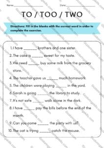 TO, TOO, TWO Grammar Exercise Worksheets, Homophone Worksheet Bundle, PDF grammar worksheets, grammar exercises to too two, homophone exercises, printable grammar worksheets, grammar worksheet for kids, classroom homophone worksheets, grammar for homeschool, grammar practice for students, PDF grammar exercises, too two grammar worksheet, English grammar homophones, to too two lesson, printable to too two exercises, editable PPT worksheets, language arts worksheets, homophones for classroom, grammar resources teachers, engaging homophone worksheets, worksheet bundle homophones.