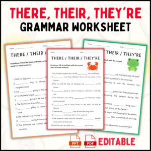 There Their They’re Grammar Worksheets, Grammar Practice PDF, Grammar Exercises PPT, Grammar Worksheets Download, English Grammar Learning, Printable Grammar Worksheets, Grammar for Students, Grammar Resource, Grammar Mistakes, Homeschooling Grammar Worksheets, Teacher Resource Grammar