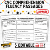 CVC comprehension reading passages, early reading resources, phonics activities, kindergarten reading practice, literacy development, PDF + PPT reading pack, beginner reading exercises, phonics for kids, early literacy tools, reading comprehension activities