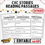 CVC reading passages, CVC worksheets, CVC words list, phonics practice, early reading skills, CVC word decoding, reading fluency for kids, 26-page CVC bundle, editable CVC passages, CVC phonics bundle, kindergarten reading resource, interactive reading passages, phonics worksheets PDF, CVC word pattern practice, consonant-vowel-consonant words, beginner reading practice, phonics activity, CVC word practice PDF, custom CVC resources, reading for kindergarten, CVC reading, early reading skills, phonics practice, beginner readers, kindergarten resources, customizable phonics worksheets, editable reading passages, classroom phonics activities, CVC word fluency, PDF phonics bundle, phonics for homeschoolers, phonics worksheets, preschool reading, reading independence resources, sight word practice