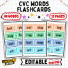 CVC Words Flashcards, Early Literacy, Reading Practice, Printable Flashcards, Editable PPT Flashcards, Preschool Learning, Kindergarten Reading, Phonics Practice, CVC Word List, Educational Resource, Learning Tool, Consonant Vowel Consonant, CVC Words, Flashcards, Learning, Early Literacy, Reading, Phonics, Preschool, Kindergarten, Education, Downloadable, Editable