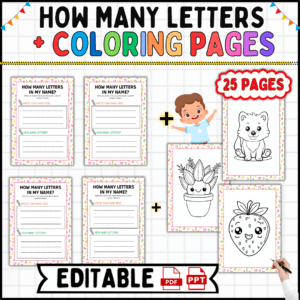 how many letters in my name, coloring pages, educational activity, kids learning, creative fun, name recognition, early childhood education, A4 coloring sheets, interactive learning, printable activity book, how many letters in my name, coloring pages, educational fun, name recognition activity, kids learning, creative worksheets, free resources, printable PDF, A4 size coloring sheets, early childhood activities