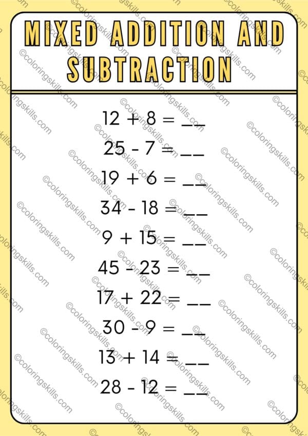 addition worksheets, subtraction worksheets, math activities, math for kids, interactive math lessons, printable worksheets, arithmetic practice, homeschool resources, classroom tools, free math products