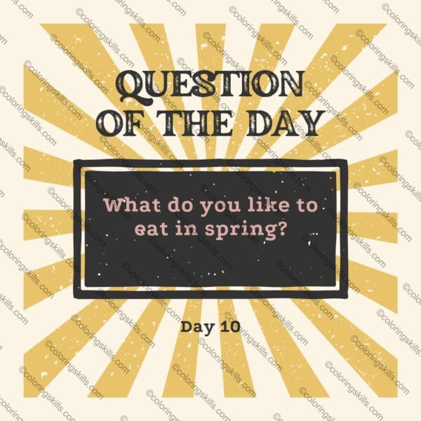 spring questions, question of the day, classroom activities, spring-themed, educational resources, critical thinking, morning meetings, journal prompts, icebreakers, class discussions, teacher resources, student engagement, spring activities, spring flowers, signs of spring, spring animals, educational tools, classroom community, free resources, printable cards, digital cards, remote learning, homeschooling