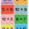 multiplication flash cards, math flash cards, printable multiplication cards, multiplication tables to 12, homeschool math resources, math tools for teachers, flash cards PDF download, multiplication games