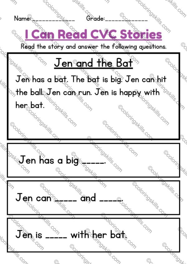 cvc reading passages, cvc words worksheets, cvc word list, early literacy worksheets, phonics reading, consonant vowel consonant words, printable cvc passages, interactive reading passages for kids, editable cvc reading passages, phonemic awareness