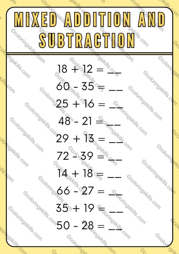 addition worksheets, subtraction worksheets, math activities, math for kids, interactive math lessons, printable worksheets, arithmetic practice, homeschool resources, classroom tools, free math products