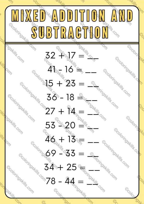 addition worksheets, subtraction worksheets, math activities, math for kids, interactive math lessons, printable worksheets, arithmetic practice, homeschool resources, classroom tools, free math products