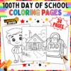 100th day of school, coloring pages, printable sheets, kids activities, school celebration, educational resources, teacher tools, homeschooling, fun learning, creative kids