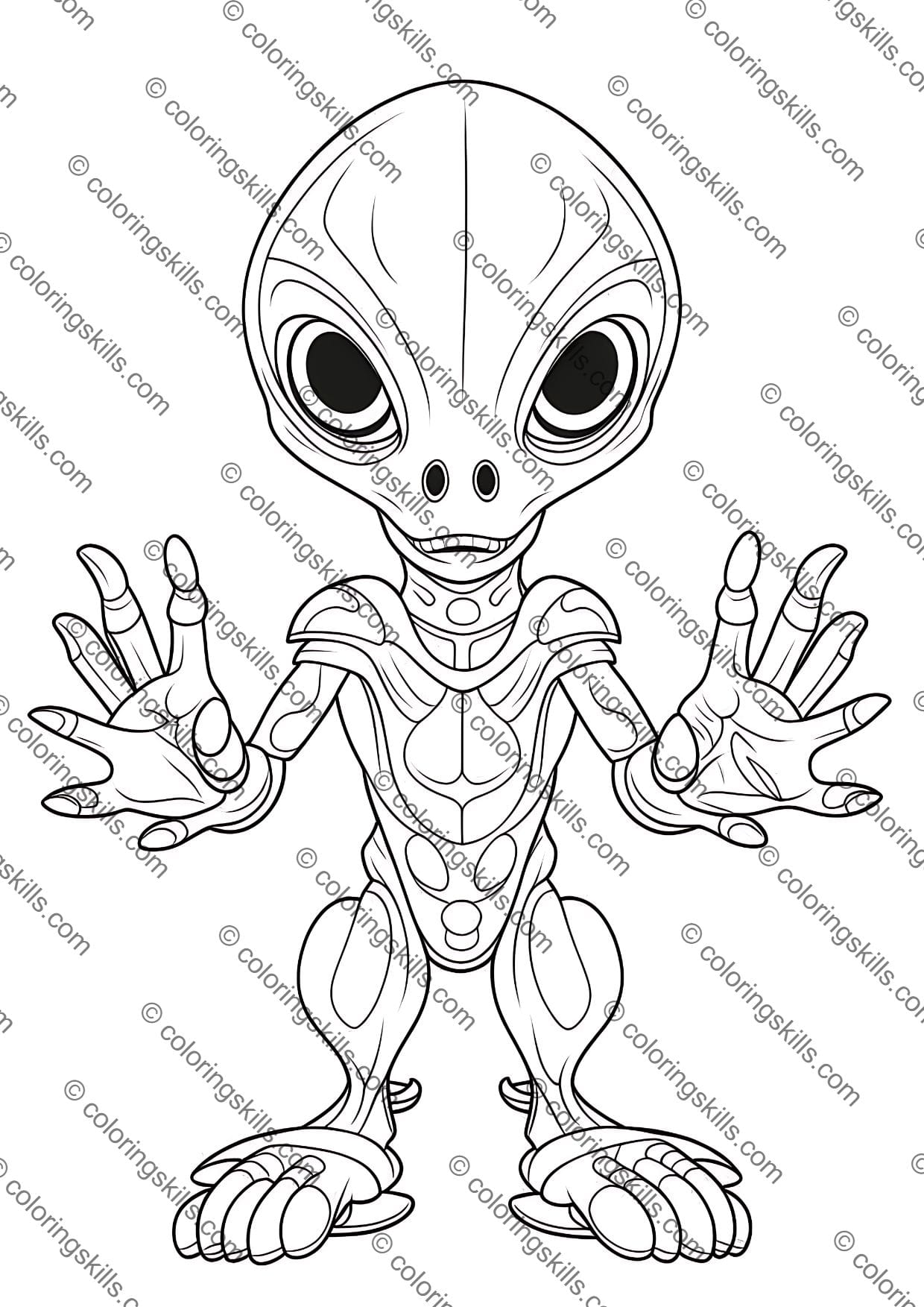 Alien Coloring Page