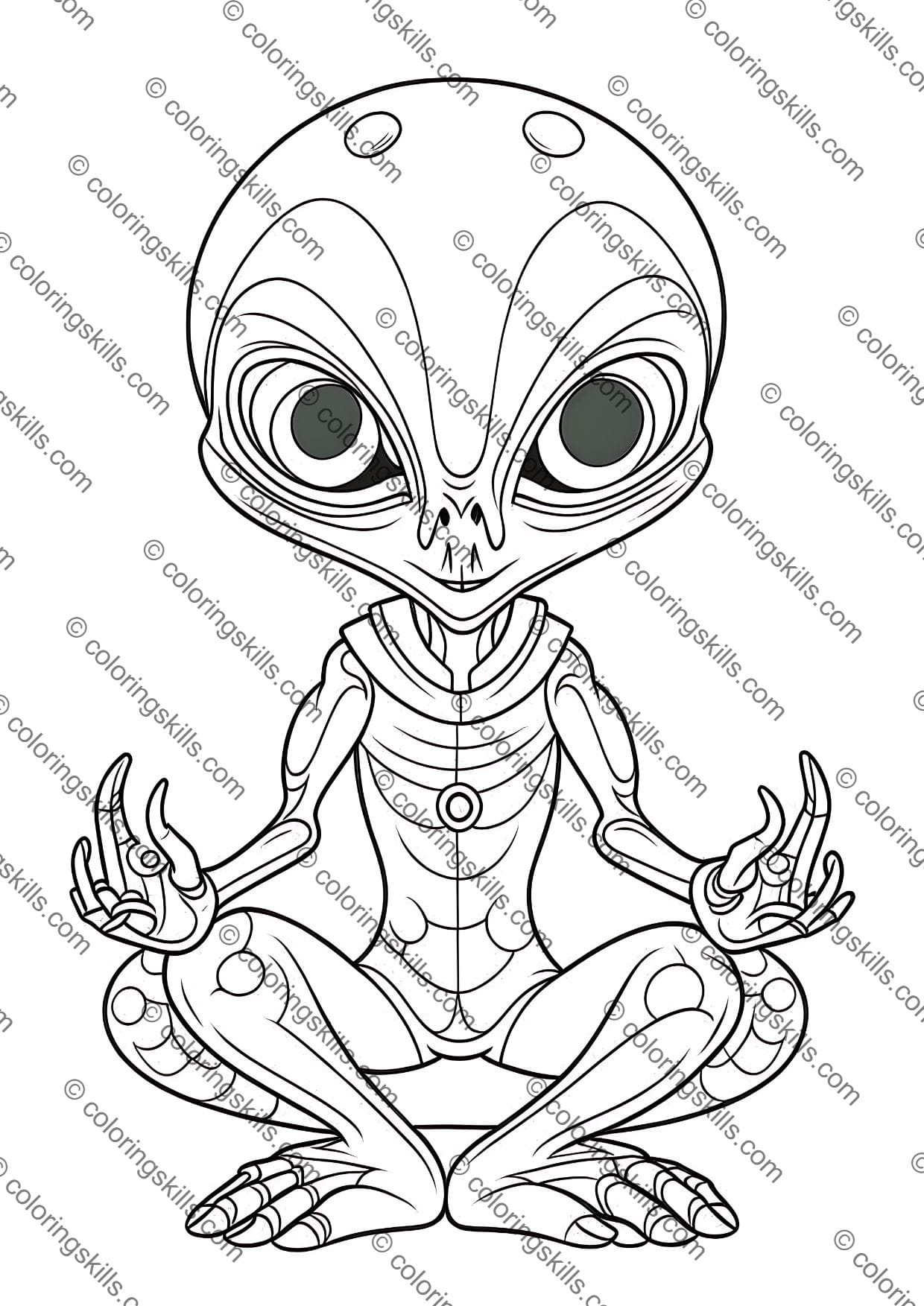 Alien Coloring Page