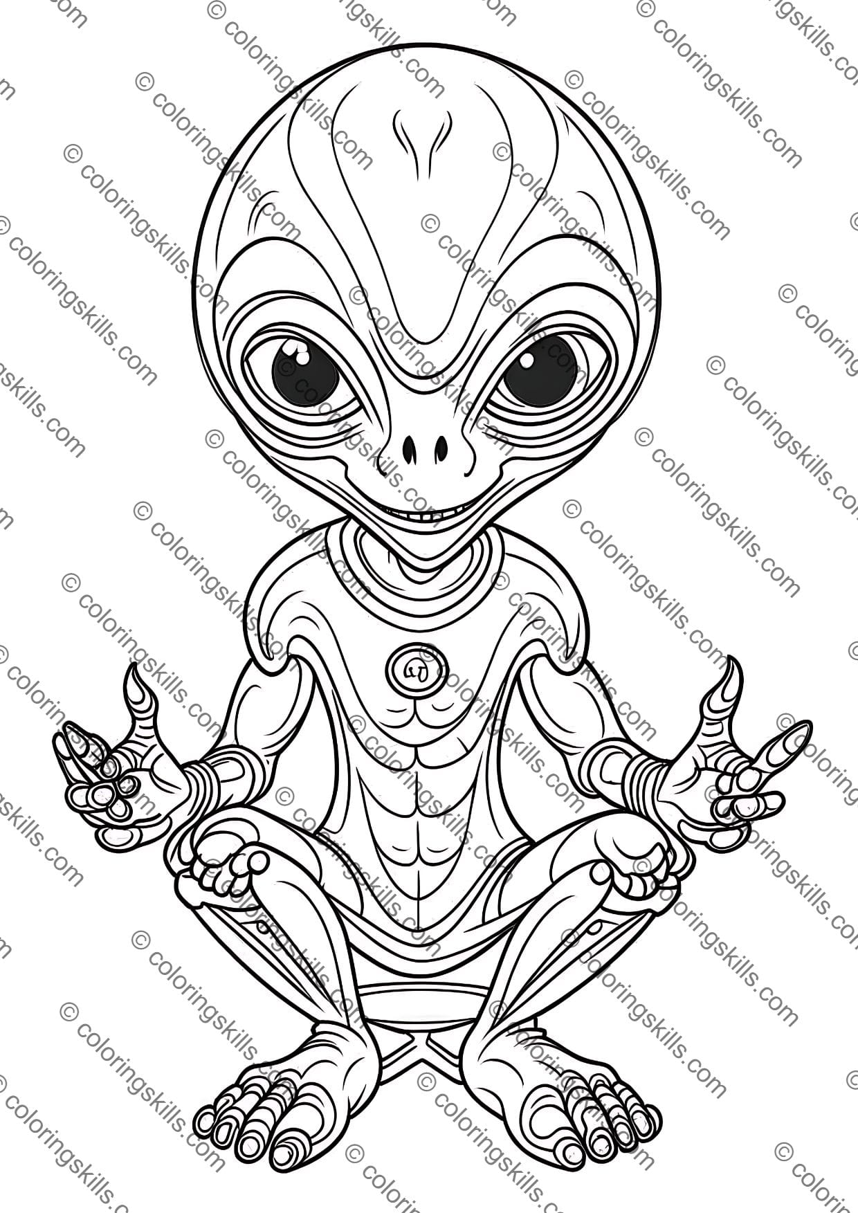 Alien Coloring Page