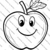 Apple Coloring Pages, Fall Coloring Pages for Kids, Educational Coloring Sheets, Coloring Books for Children