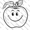 Apple Coloring Pages, Fall Coloring Pages for Kids, Educational Coloring Sheets, Coloring Books for Children