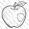 Apple Coloring Pages, Fall Coloring Pages for Kids, Educational Coloring Sheets, Coloring Books for Children