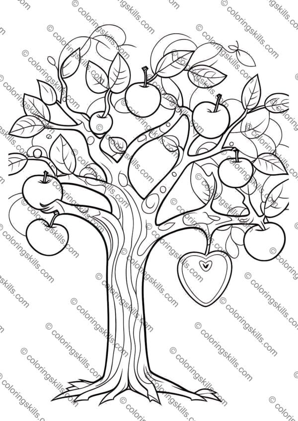 Apples Coloring Pages for Kids, Back-to-School Apple Activities, Autumn Apple Coloring Sheets, Educational Apple Coloring Pages for PreK-2nd Grade