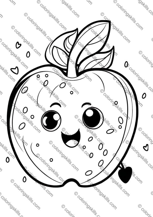 Apples Coloring Pages for Kids, Back-to-School Apple Activities, Autumn Apple Coloring Sheets, Educational Apple Coloring Pages for PreK-2nd Grade