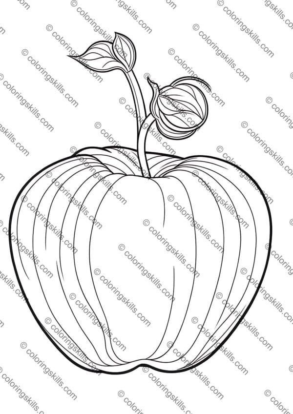 Apples Coloring Pages for Kids, Back-to-School Apple Activities, Autumn Apple Coloring Sheets, Educational Apple Coloring Pages for PreK-2nd Grade