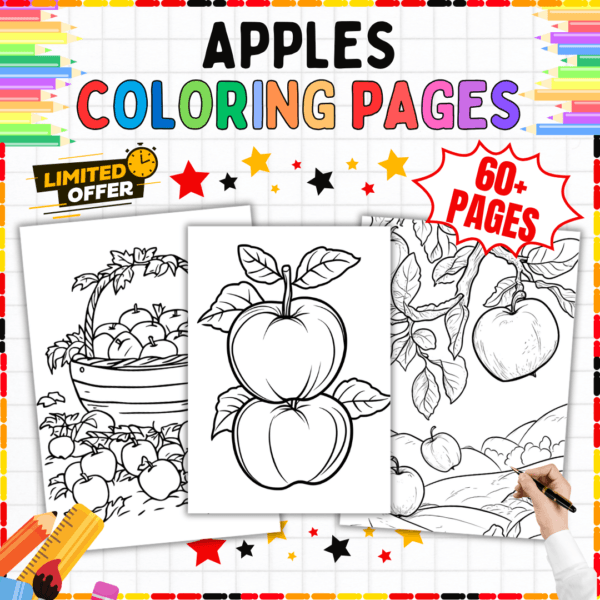 apple coloring pages for kids, fun fruit activity sheets, printable apple coloring pages, apple-themed coloring pages, fall apple coloring activities, educational apple coloring sheets, kids fruit coloring pages, apple coloring book PDF, A4 apple coloring pages, free printable apple coloring pages