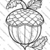 Acorn Coloring Pages Fall Themed Coloring Sheets for PreK-2nd Grade Autumn Art