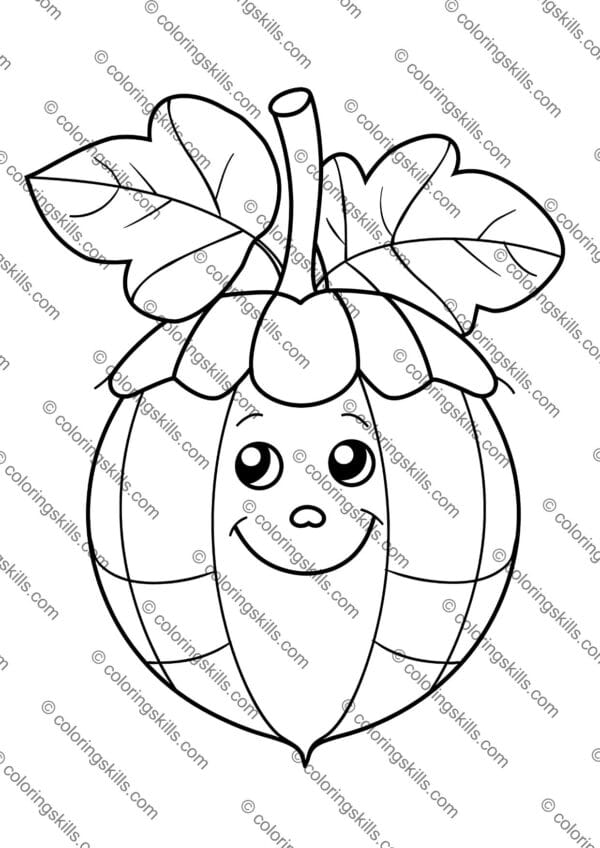 Acorn Coloring Pages Fall Themed Coloring Sheets for PreK-2nd Grade Autumn Art