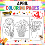 April Coloring Pages Printable, Spring Activity Sheets for Kids, Spring Coloring Pages PDF, April Activity Pages for Teachers, Printable April Worksheets, Fun Spring Coloring Sheets, Educational Coloring Pages for April, Spring Printable Activities for Preschool, April Themed Coloring Pages, A4 Printable Coloring Pages