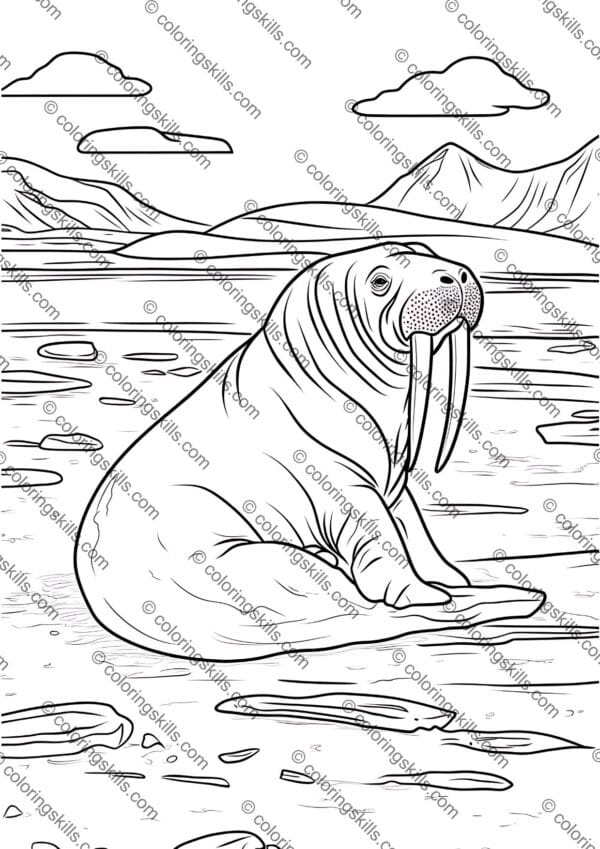 Arctic animals coloring pages, printable polar wildlife activity sheets, Arctic animals coloring book, polar animal coloring printables, winter animal coloring pages, Arctic animals worksheets for kids, educational Arctic printables, Arctic wildlife coloring sheets, fun Arctic animals activity, printable Arctic animals PDF