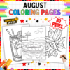 August Coloring Sheets, Summer Coloring Pages, Fun Back to School Activity, Printable Coloring Pages for Kids, Back to School Coloring Sheets, Summer Activity for Kids, Educational Coloring Pages, PDF Coloring Pages, A4 Printable Coloring Pages, 80-Page Coloring Book, Creative Back to School Ideas, Fun Summer Printables, First Day of School Activity, Homeschool Coloring Pages, Classroom Coloring Sheets