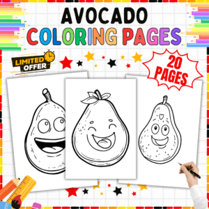 Avocado Coloring Page, Healthy Food Activity, Fruit Coloring Sheet, Printable Avocado Coloring, Kids Coloring Pages, Healthy Eating Worksheet, Fun Food Coloring, Avocado Printable PDF, Educational Coloring Page, Preschool Coloring Activity, Homeschool Art Resource, Nutrition Coloring Sheet, A4 Printable Coloring, Kindergarten Coloring Fun, Fruit and Vegetable Coloring Pages