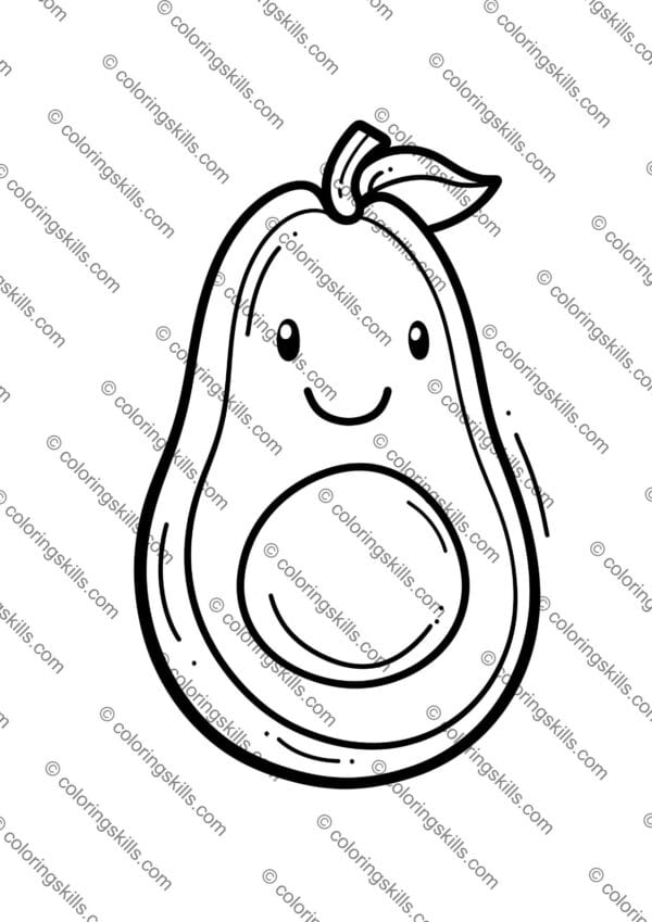 Avocado Coloring Page, Healthy Food Activity, Fruit Coloring Sheet, Printable Avocado Coloring, Kids Coloring Pages, Healthy Eating Worksheet, Fun Food Coloring, Avocado Printable PDF, Educational Coloring Page, Preschool Coloring Activity, Homeschool Art Resource, Nutrition Coloring Sheet, A4 Printable Coloring, Kindergarten Coloring Fun, Fruit and Vegetable Coloring Pages