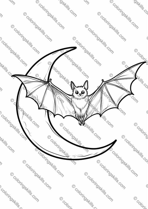 Bat coloring pages, nocturnal animals coloring sheets, fun science activity for kids, printable bat worksheets, bat life cycle coloring, educational bat printables, wildlife coloring pages, flying mammals coloring book, STEM bat activity, bat-themed learning resource