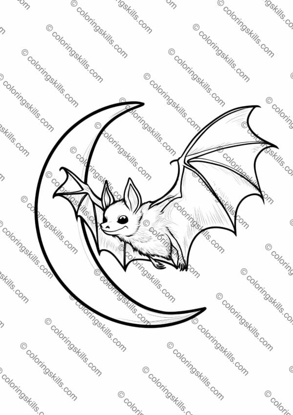 Bat coloring pages, nocturnal animals coloring sheets, fun science activity for kids, printable bat worksheets, bat life cycle coloring, educational bat printables, wildlife coloring pages, flying mammals coloring book, STEM bat activity, bat-themed learning resource