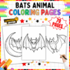 Bats Coloring Pages, Fun Animal Printables, Kids Science Activity, Nocturnal Animals Coloring Sheets, Bat Printables for Kids, Wildlife Coloring Pages, Educational Bat Worksheets, Printable Bat Activity, Nature Study Coloring Pages, STEM Animal Printables, Flying Bats Coloring Pages, Bat Life Cycle Coloring Sheets, Creative Learning Printables, Science and Art Activity, Bat Anatomy Coloring Pages