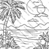 Beach coloring pages, summer coloring sheets for kids, ocean-themed coloring book, printable beach coloring pages, seaside activity sheets, fun summer printables, kids' beach coloring activities, marine life coloring pages, coastal scene coloring sheets, beach vacation coloring printables