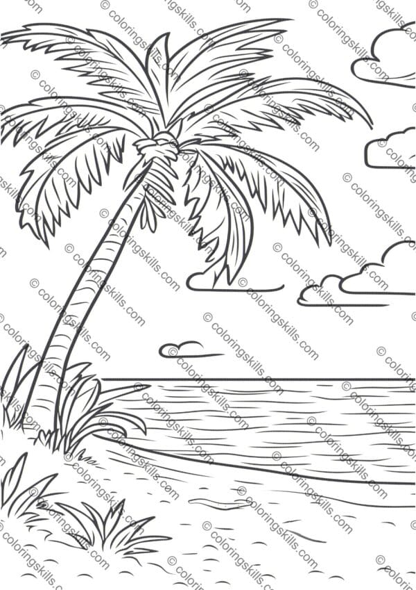 Beach Coloring Pages, Ocean Coloring Pages, Seashell Coloring Sheets, Summer Activity Printables, Beach Scene Coloring, Printable Beach Coloring Pages, Relaxing Ocean Coloring, Coastal Theme Coloring Pages, Marine Life Coloring Sheets, Kids Beach Coloring Pages, Adult Beach Coloring Pages, Summer Fun Coloring, Beach Holiday Activity, Digital Coloring Pages, Seaside Coloring Book