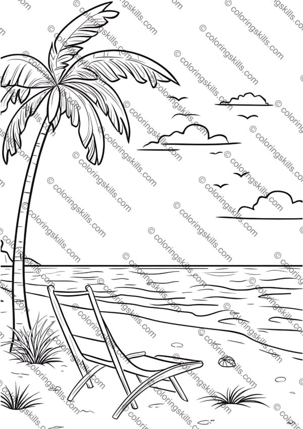 Beach Coloring Pages, Ocean Coloring Pages, Seashell Coloring Sheets, Summer Activity Printables, Beach Scene Coloring, Printable Beach Coloring Pages, Relaxing Ocean Coloring, Coastal Theme Coloring Pages, Marine Life Coloring Sheets, Kids Beach Coloring Pages, Adult Beach Coloring Pages, Summer Fun Coloring, Beach Holiday Activity, Digital Coloring Pages, Seaside Coloring Book