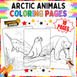 Arctic animals coloring pages, printable polar wildlife activity sheets, Arctic animals coloring book, polar animal coloring printables, winter animal coloring pages, Arctic animals worksheets for kids, educational Arctic printables, Arctic wildlife coloring sheets, fun Arctic animals activity, printable Arctic animals PDF