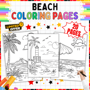 Beach Coloring Pages, Summer Activity for Kids, Printable Coloring Sheets, Ocean Theme Coloring Pages, Fun Summer Printables, Sea Life Coloring Pages, Beach Day Activity, Kids Beach Printables, Sandcastle Coloring Pages, Tropical Coloring Sheets, Marine Life Coloring Pages, Seashell Coloring Pages, Summer Art for Kids, Creative Beach Activities, Printable Beach Crafts